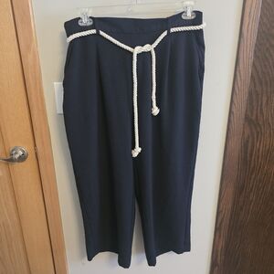 Jules & Leopold Navy Pants with Cream Rope Tie